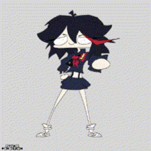 two cartoon characters are standing next to each other in a cube