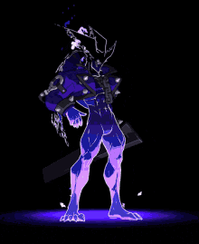 a pixel art of a monster with spikes on his arms and legs