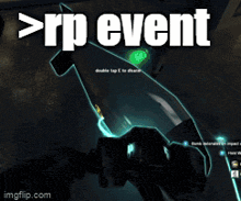 a screenshot of a video game with the words > rp event above it