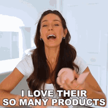 I Love Their So Many Products Shea Whitney GIF - I Love Their So Many Products Shea Whitney I Adore Their Numerous Products GIFs
