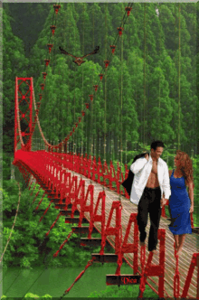 Bridge Couple GIF