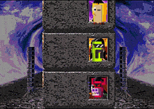 a cartoon drawing of a tower with the number 8 on the top