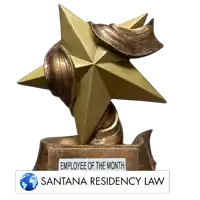 a statue of a star with the words employee of the month on it
