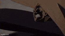 a close up of a person 's feet with a black shoe on .