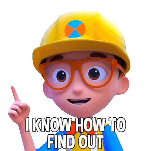 I Know How To Find Out Blippi Sticker - I Know How To Find Out Blippi Blippi Wonders Educational Cartoons For Kids Stickers