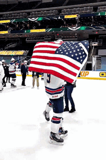 Trevor Zegras Us Flag GIF - Trevor Zegras Us Flag Team Usa Hockey GIFs