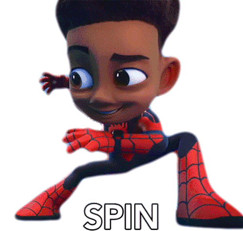 Spin Miles Morales Sticker - Spin Miles Morales Spidey And His Amazing Friends Stickers