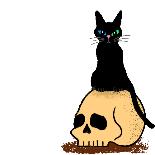 Dont Furget To Vote Early Black Cat Sticker - Dont Furget To Vote Early Black Cat Skull Stickers