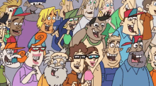 Johnny Test Crowd GIF - Johnny Test Crowd Laughing GIFs