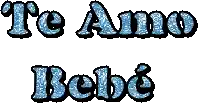 the words te amo bebe are written in blue letters