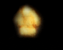 a large flame is coming out of a dark room .