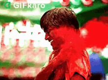Playing With Colored Powder Gifkaro GIF - Playing With Colored Powder Gifkaro Celebrating Holi GIFs