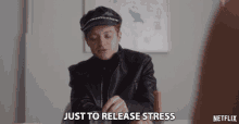 Just To Release Stress Brendan Scannell GIF - Just To Release Stress Brendan Scannell Pete GIFs