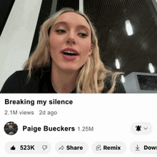a picture of a woman with the words breaking my silence