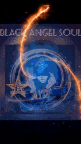 a poster for black angel soul shows a woman in a circle
