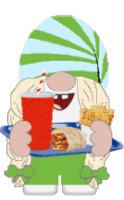 Gnome Fast Food Sticker - Gnome Fast Food Yummy Stickers