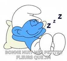 Smurf Sleeping GIF - Smurf Sleeping Sound Asleep GIFs
