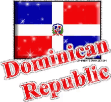 dominican independence dominican republic glitter sticker flag