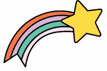 shooting star pride rainbow colorful sticker
