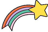 Shooting Star Pride Sticker - Shooting Star Pride Rainbow Stickers