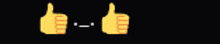 two yellow thumbs up on a black background with a white smiley face