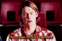 Glee Sam Evans GIF - Glee Sam Evans Those Cakes Are Truly Awesome GIFs