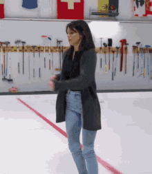 Katie Nolan Shuffle GIF - Katie Nolan Shuffle Ice Rink GIFs