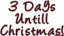 christmas countdown 3days until christmas