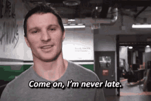 Antoine Roussel Come On Im Never Late GIF - Antoine Roussel Come On Im Never Late Im Never Late GIFs