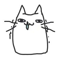 a drawing of a cat with a tear running down its nose