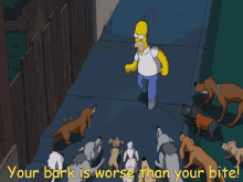 The Simpsons Homer Simpson GIF - The Simpsons Homer Simpson Bark Worse Than Bite GIFs