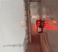 a police car is parked on the side of a road
