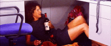 Robin Crying Under Her Desk Winesday GIF - Robin Crying Under Her Desk Winesday Drinking Wine GIFs