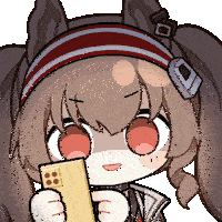 a cartoon of a girl with pigtails holding a cell phone