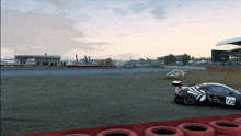 a race car has the number 732 on the side