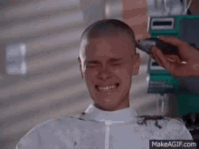 haircut head shave shaved head telenovela soap opera
