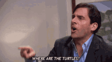 The Office Michael Scott GIF - The Office Michael Scott Where Are My Turtles GIFs