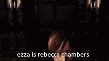 a video game character with the words ezza is rebecca chambers