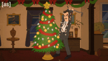 Taking Down The Christmas Tree Royal Crackers GIF - Taking Down The Christmas Tree Royal Crackers Destroying The Christmas Tree GIFs