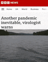 the bbc news website shows a picture of a lake