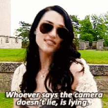 Katie Mcgrath Lying GIF - Katie Mcgrath Lying Whoever Says The Camera Doesnt Lie Is Lying GIFs