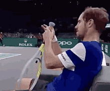 Richard Gasquet Racquet Regrip GIF - Richard Gasquet Racquet Regrip Tennis Racket GIFs