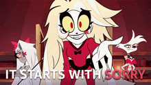 It Starts With Sorry Charlie Morningstar GIF - It Starts With Sorry Charlie Morningstar Hazbin Hotel GIFs