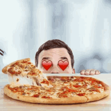 eyes heart pizza