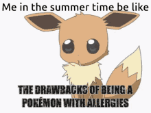 Eevee Allergies GIF - Eevee Allergies Me In The Summer GIFs