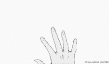 hands anime good luck direction provocation