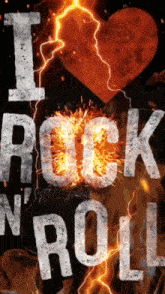 a poster that says ' i love rock n roll ' on it