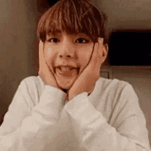 Hands On Cheeks Cute Face GIF - Hands On Cheeks Cute Face GIFs