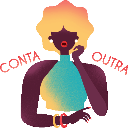 Black Woman Says Yeah Right In Portuguese Sticker - Proudly Me Conta Outra Tell Another Stickers