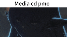 a picture of a girl with the words media cd pmo on the bottom